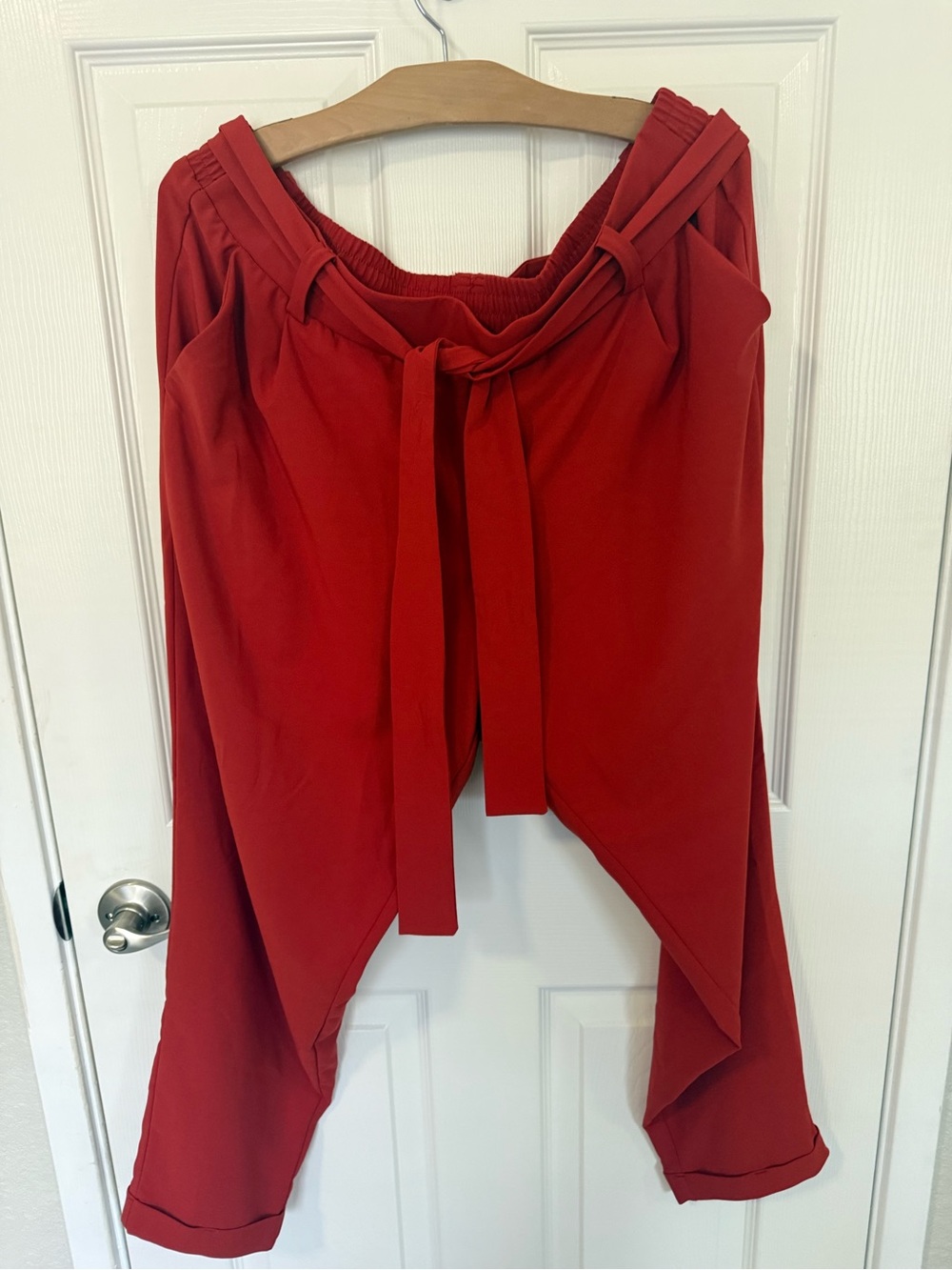 torrid Orange  draped waist tie pants